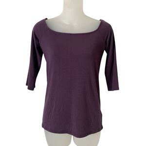 Elin Kling (Toteme) For Marciano T-Shirt Medium 3/4 Sleeve SOFT Stretchy Purple